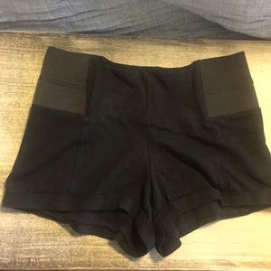 High wasted black short shorts